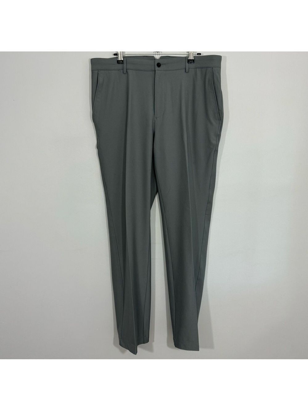 Dunning Everbest Trouser Pant Mens 34/32 Grey Slacks Golf Office Comfortable EUC - Picture 2 of 10